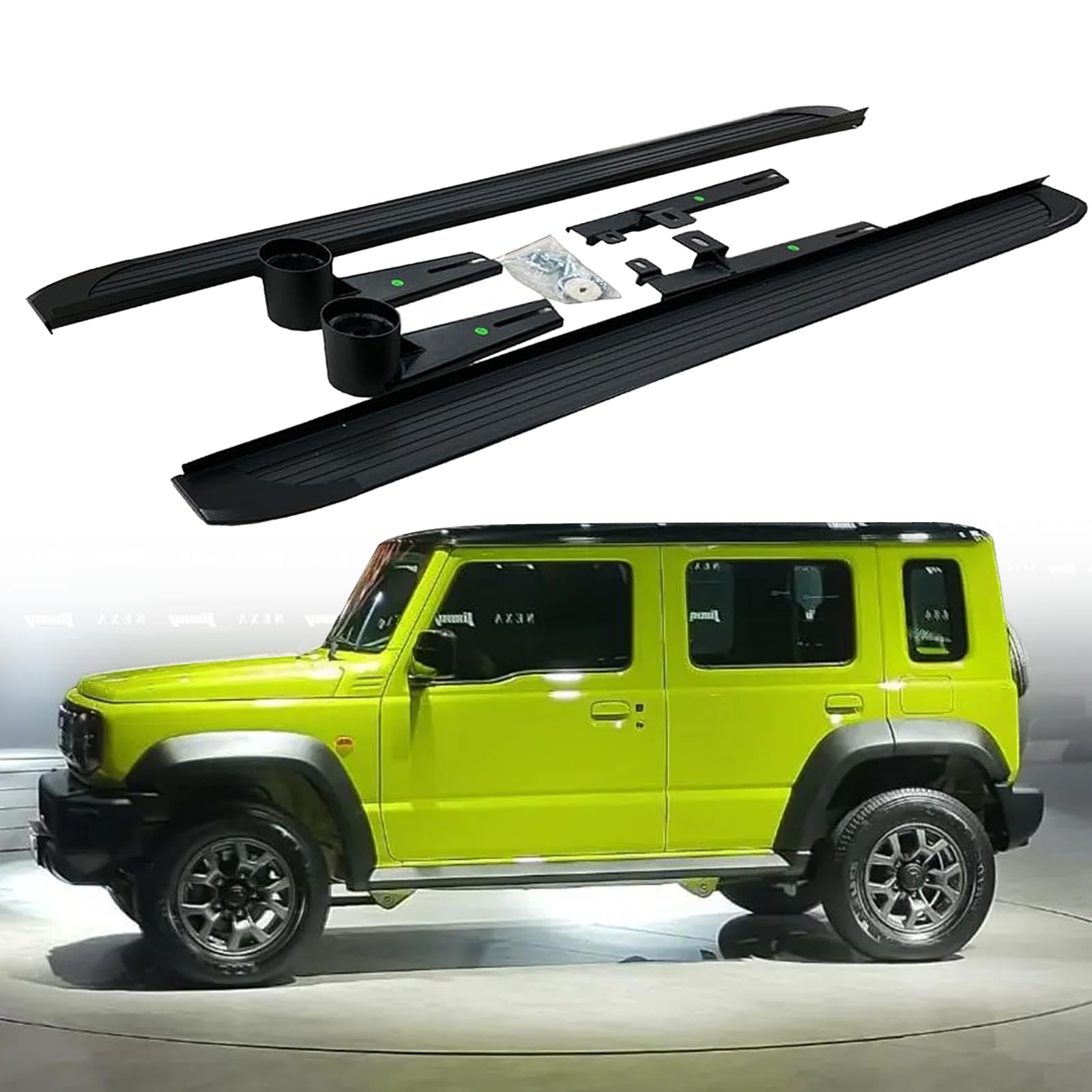 Running Boards Fits for Suzuki Jimny JB74 5Door 2019 2020 2021 2022 2023 2024 2025 Side Steps Pedal Steps Nerf Bar Accessories 2PCS