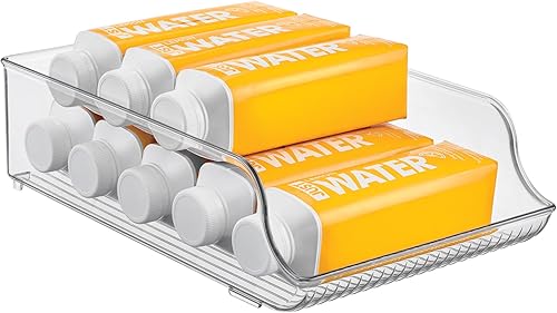 Miniatura 7 de iDesign Organizador de botellas de agua para nevera, juego de 4, transparente, fabricado en Estados Unidos