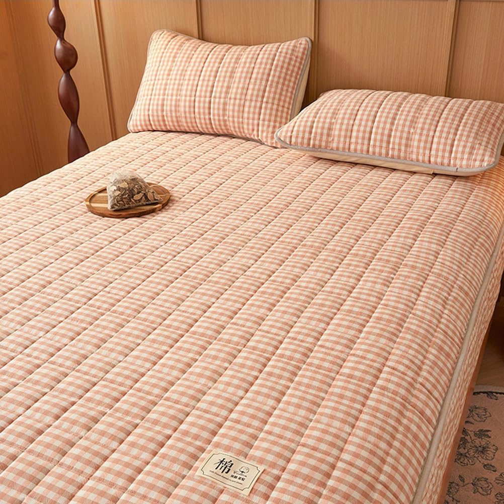 Quilted Futon Mattress Cover Zippered, Japanese Floor Mattress Futon Cover Queen King Full Size RV Mattress Futon Slipcovers, Washable Camping Mattress Protective Cover,A,150x200cm/59x79in