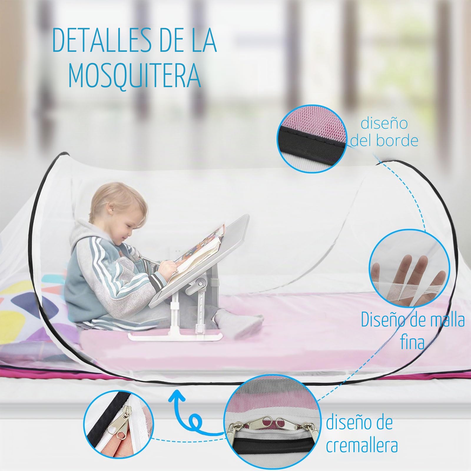 Mosquitera desplegable, 200 x 80 x 56 cm, mosquitera plegable, tienda de campaña portátil, mosquitera para cama, viajes, camping al aire libre, cómoda, rápida y portátil