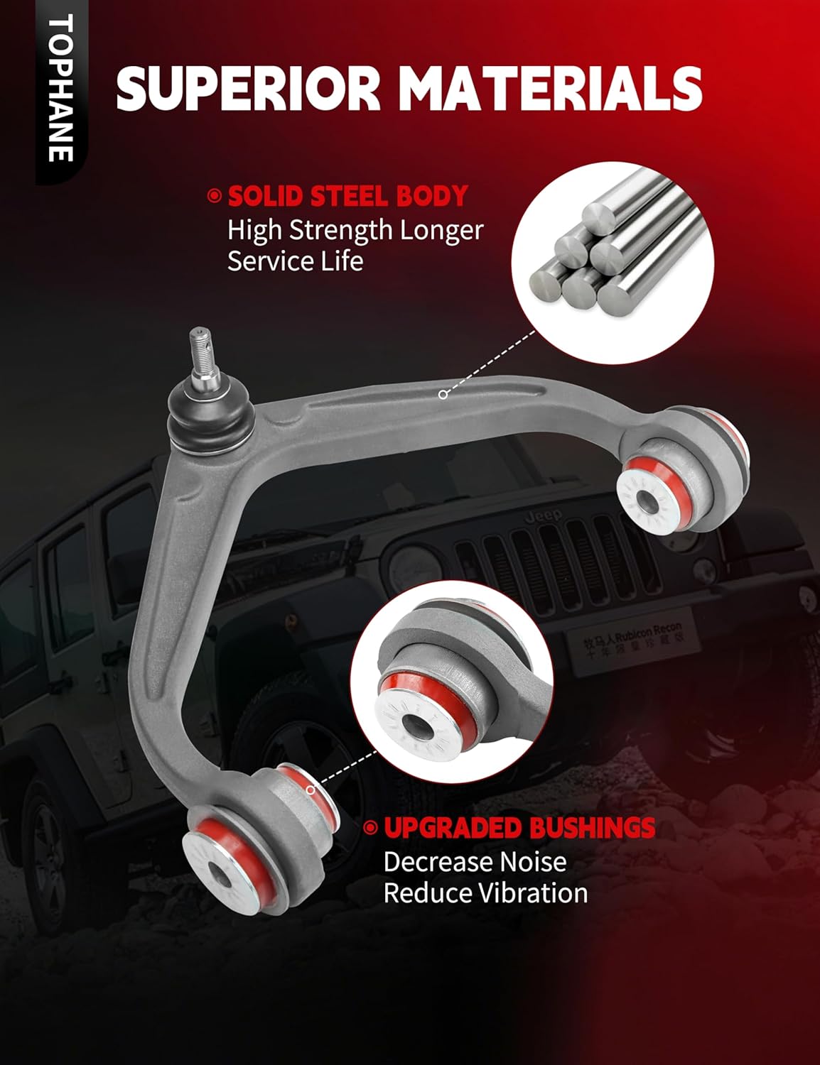 10pc Front End Suspension Kit for 2011-2019 Chevy Silverado GMC Sierra 2500HD 3500HD, Upgrade Polyurethane, 2 Sway Bar Links, 4 Inner & Outer Tie Rods, 2 Lower Ball Joints