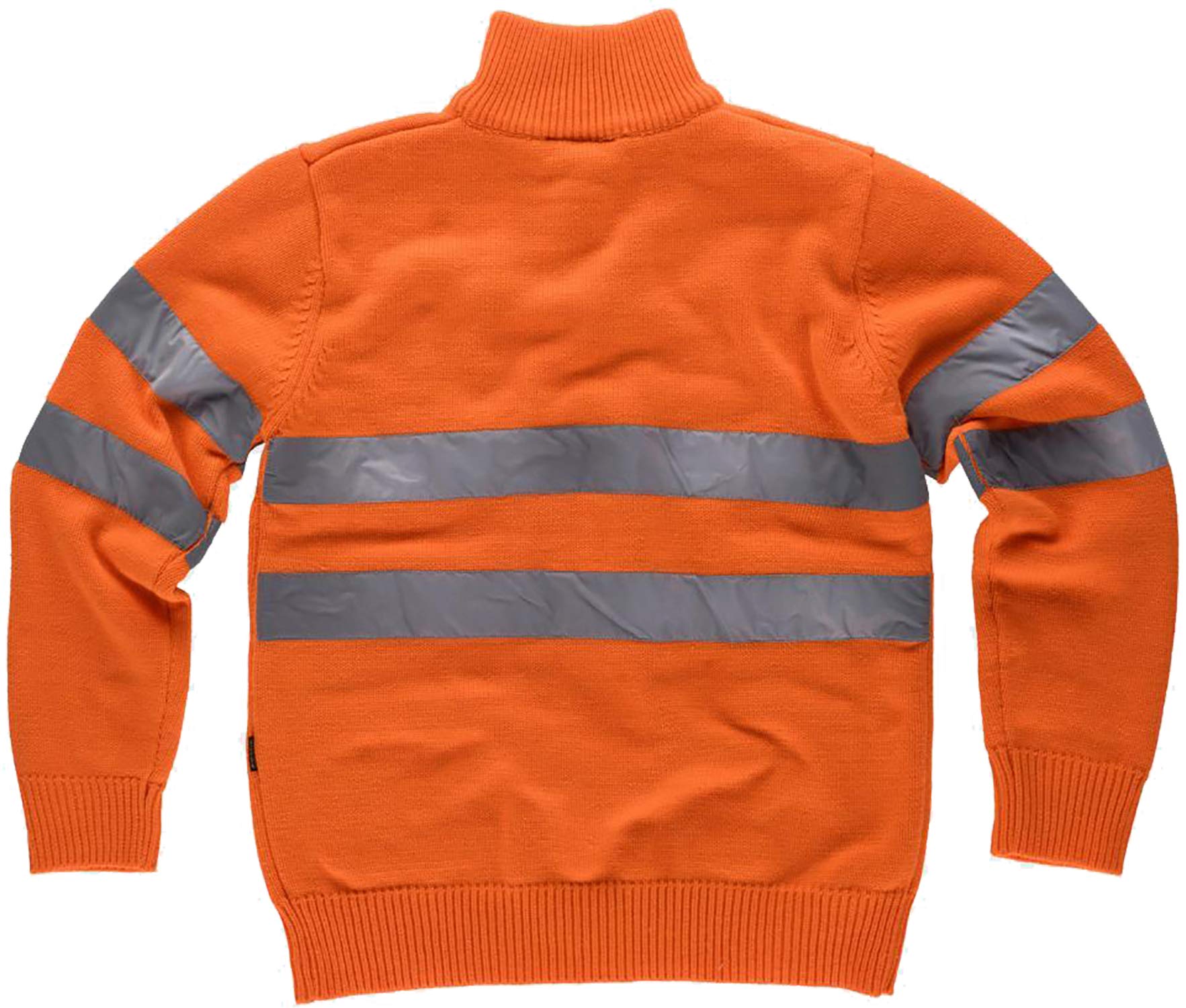Work Team Jersey Media Cremallera de Alta Visibilidad con Cintas Reflectantes. Hombre