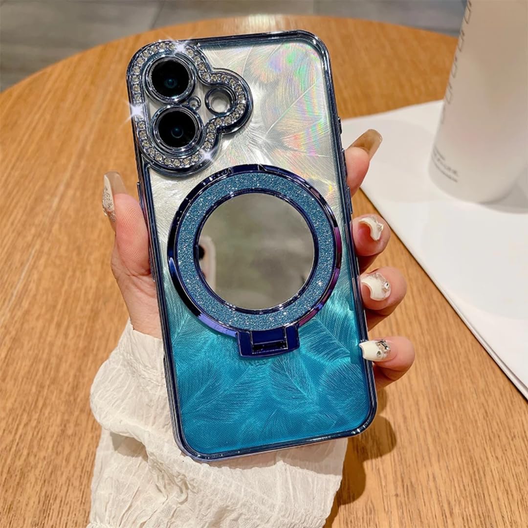 Coque silicone iPhone 16 Pro antichoc bleu transparente tendance 5G - 8