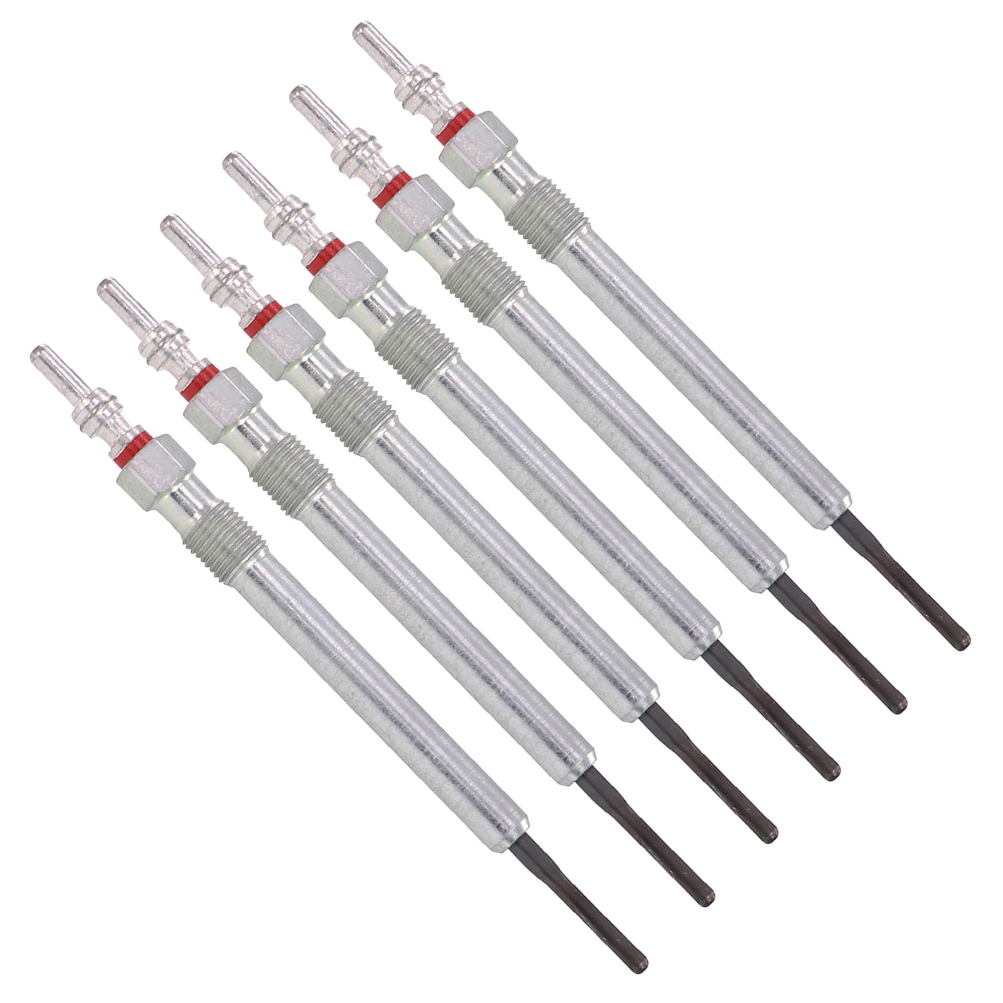 (Lot de 6) Bougie de préchauffage pour A1 A3 A4 A5 A6 A8 TT Q2 Q3 Q5 Q7 ALHAMBRA LEON ALTEA IBIZA TOLEDO FABIA ROOMSTER GOLF POLO T5 1,4 1,6 2,0 2,7 3,0 4,2 Tdi