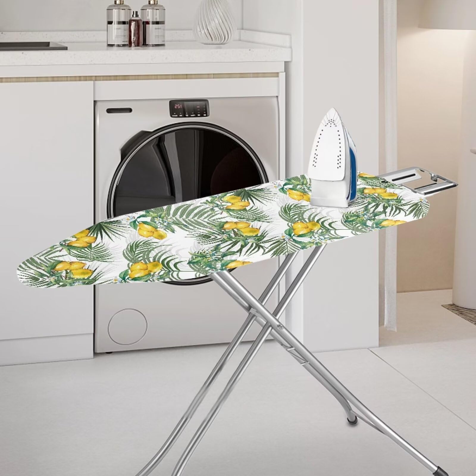 Housse De Table à Repasser Universelle 140x47cm - 100% Coton Fantaisie Fabriquée En Italie