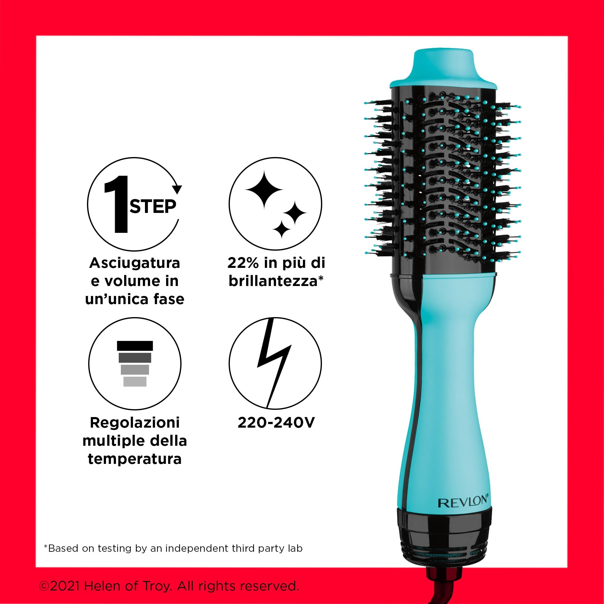 Revlon Asciugacapelli volumizzante da salone - Menta, nuova edizione (tecnologia OneStep, OneStep, IONIC e CERAMIC, capelli lunghi e medi) RVDR5222MUKE2