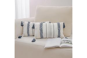 Blue Tassel Lumbar Pillow Covers for Enhanced Comfort and Style