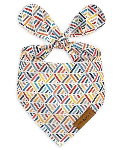 Lunamarie - Luxury Dog Bandanas - Cute Unique Designs | Premium & Silky Poly Fabric | 100% Handmade Custom Shape Dual Layered Reversible Small, Medium, Large Cat Scarf (Xena, Small) #TOP11