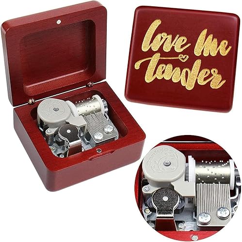 Miniatura 33 de Caja de música Sinzyo con mecanismo de madera tallada clásica caja musical regalo para Navidad, cumpleaños, día de San Valentín, el mejor regalo