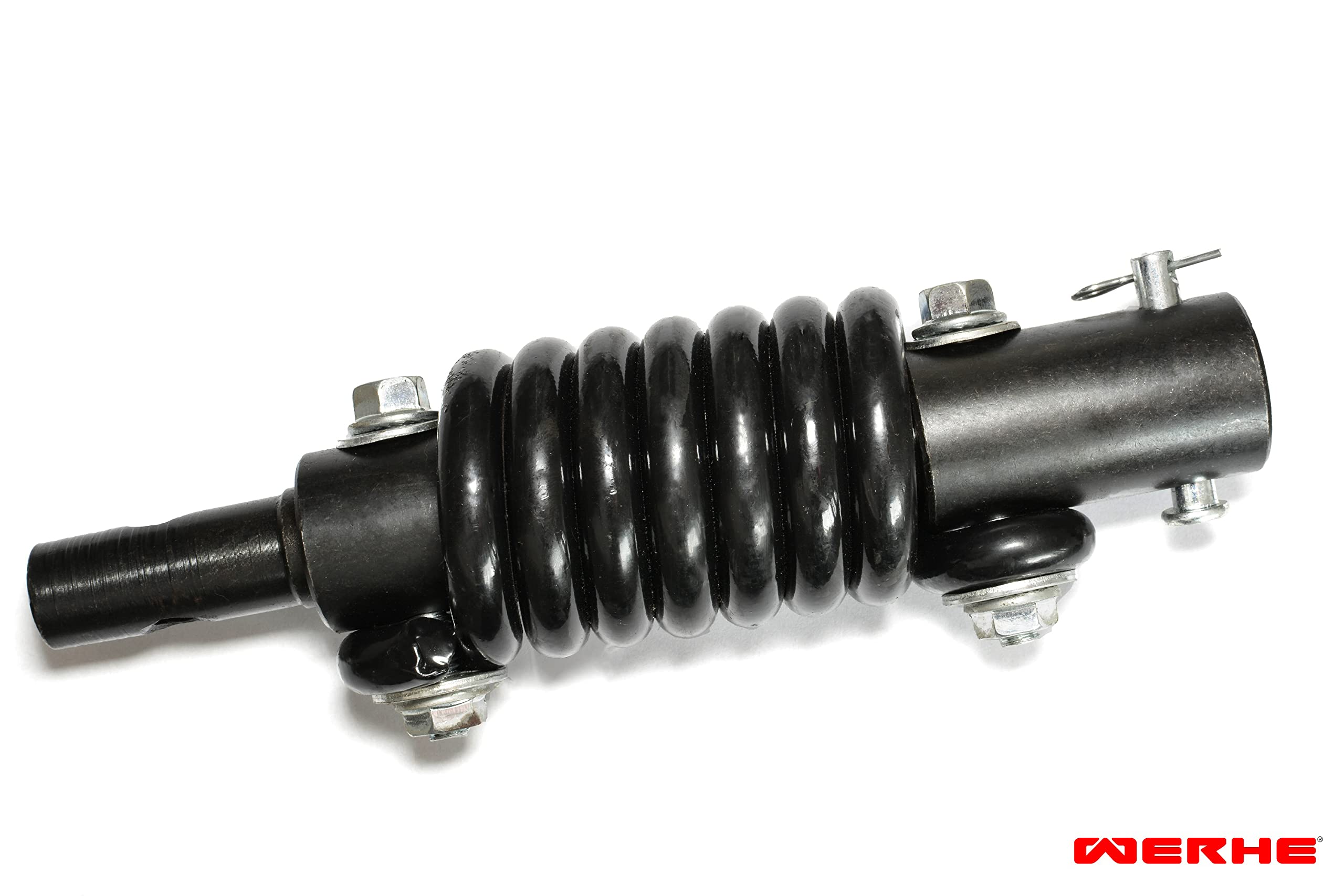 WERHE Ressort de torsion pour tarière – Amortisseur robuste pour un forage fluide – Tressage en acier haute résistance contre la torsion – Avec vis de fixation – Pour professionnels et bricoleurs