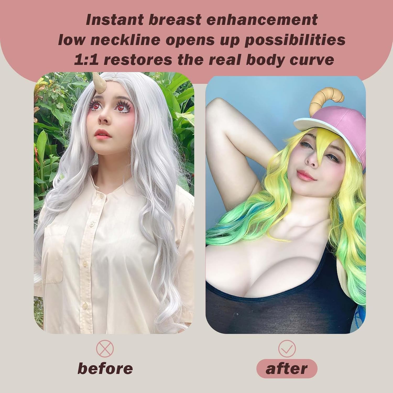 U-Back Silicone Breastplate Realistic Fake Boobs Fake breasts forms B-G Cup Breast Plates Transgender Cosplay - Image 5