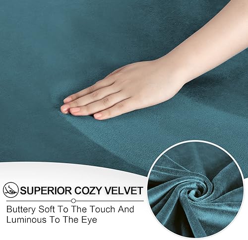 Miniatura 3 de Festicorp Funda de terciopelo para sofá, funda para sofá de 3 cojines para sofá con 3 cojines, funda elástica de 4 piezas, funda gruesa para muebles