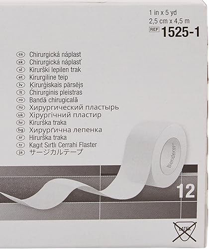 Miniatura 3 de 3M Blenderm Cinta médica de plástico transparente, hipoalergénica, impermeable, 1 pulgada x 5 yardas, 12 rollos, 1 paquete