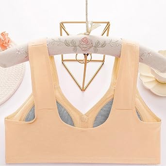 Front Buckle in The Elderly New Printing Underwear Ladies Soft Cotton Vest Models Big Yards Without Womens