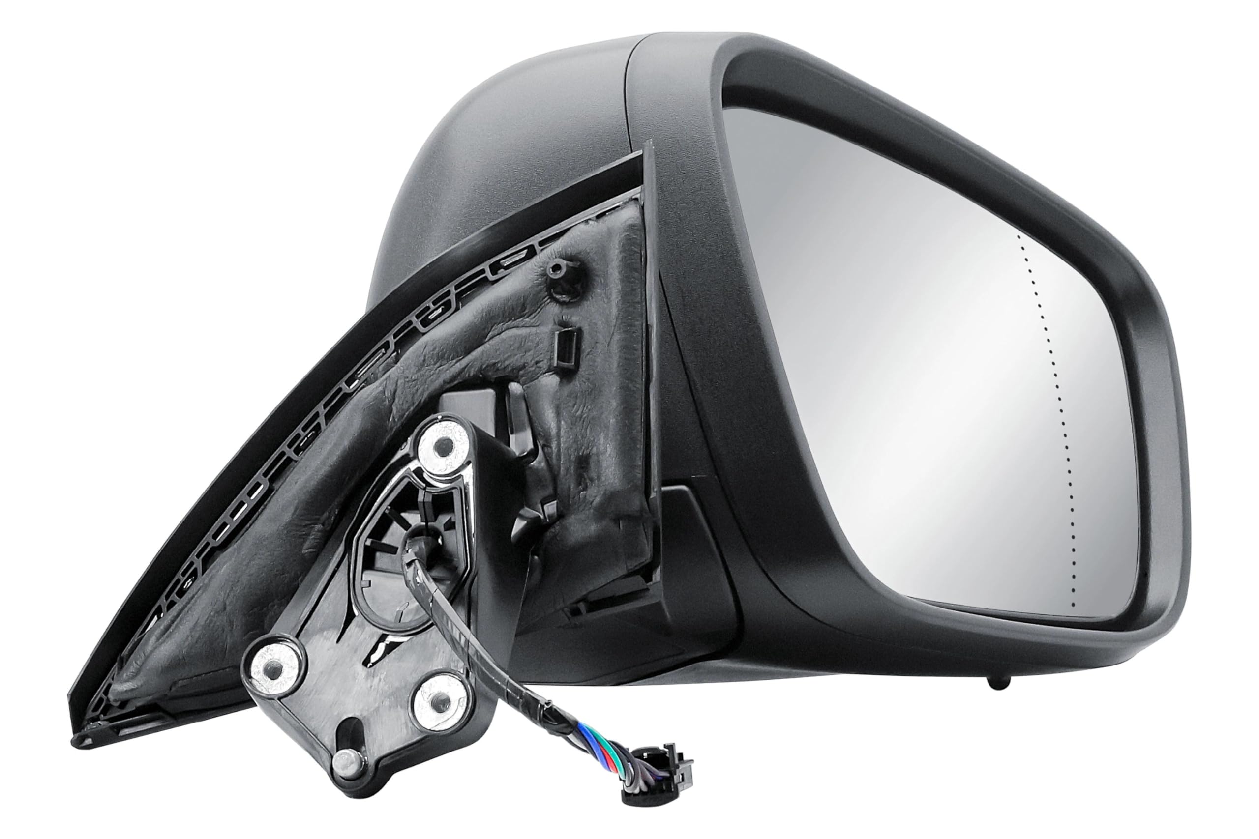 Espejo exterior derecho lado pasajero electrico y calefactable plegable manual con cubierta texturizada trasera para Renault Kangoo Nissan Townstar Mercedes Citan 2023-2026