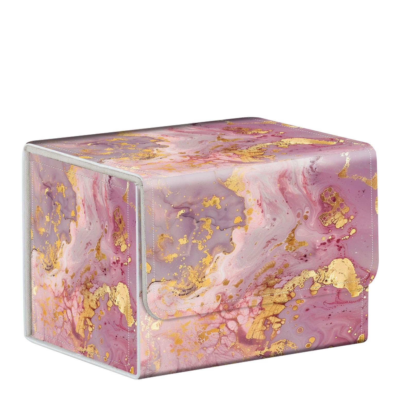 ETLKJVBL for MTG Card Storage Solution - for MTG Card Box and Commander Decks, High Capacity Anime Card Sleeves for Mtg Deck Box, Designed Specifically for Mtg Players, Pink Gold Marble