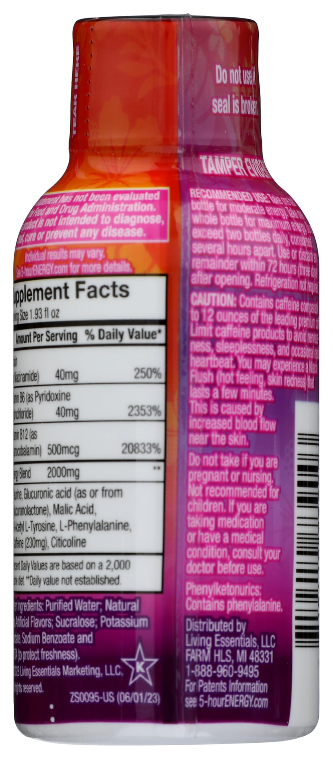 5-Hour Energy Sugar Free Hawaiian Breeze Energy Shot 1.93 oz