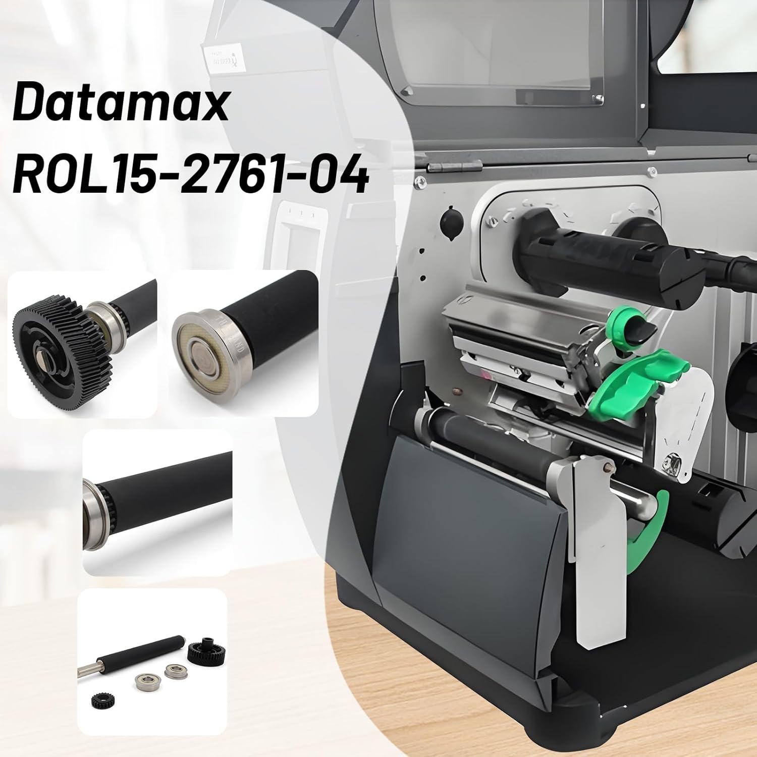ROL15-2761-04 Kit Platen Roller for Datamax I-Class I-4212E I-4310E I-4606E I-4208 I-4308 I-4212 Thermal Printer 4-Inch