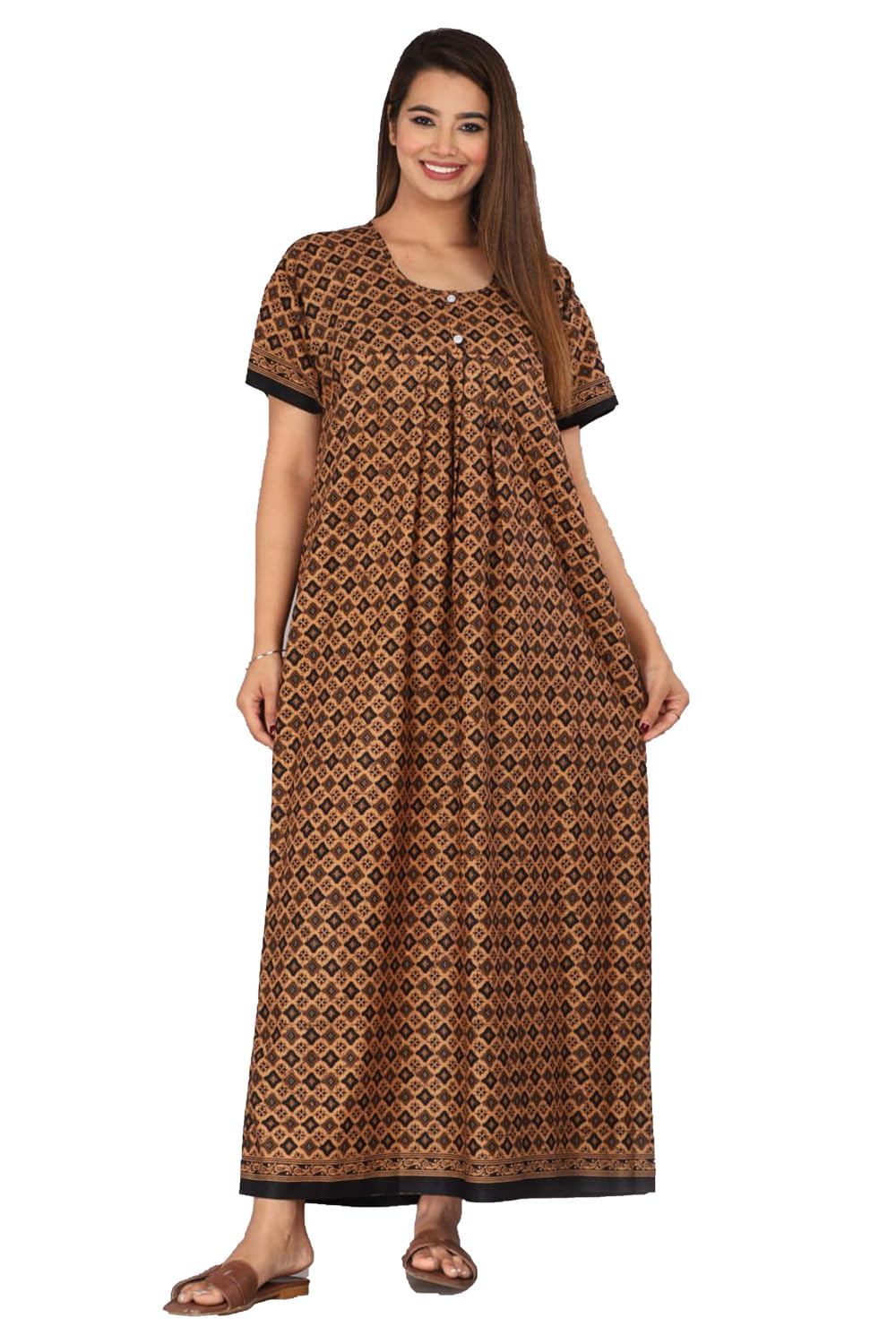 kuruti b sheets Nighty for Women — Night Gown, Comfortable Sleepwear Long Nightwear, Maxi-picture-18