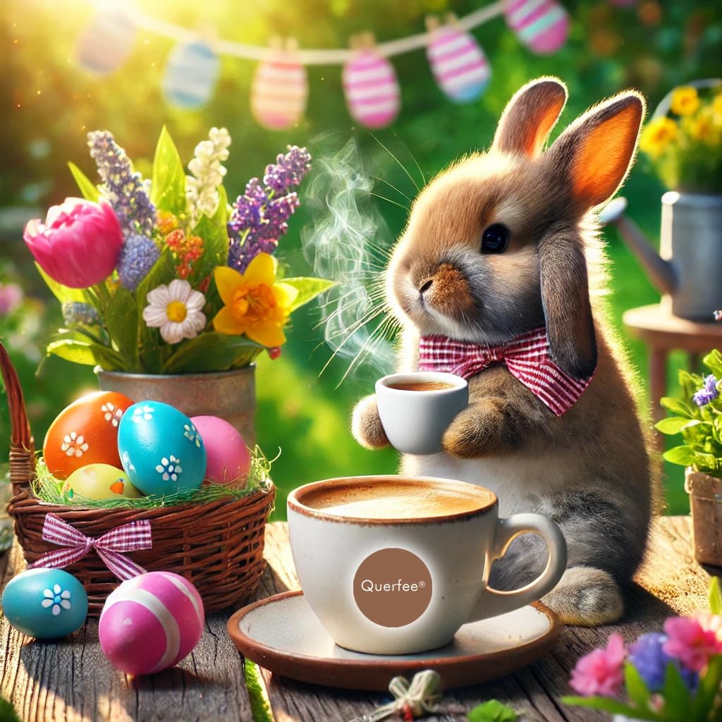 Ostern Geschenke Osterkaffee Kaffee zu Ostern - Arabica Röstkaffee mit Eierlikör Geschmack - gemahlen - 75 g von Querfee