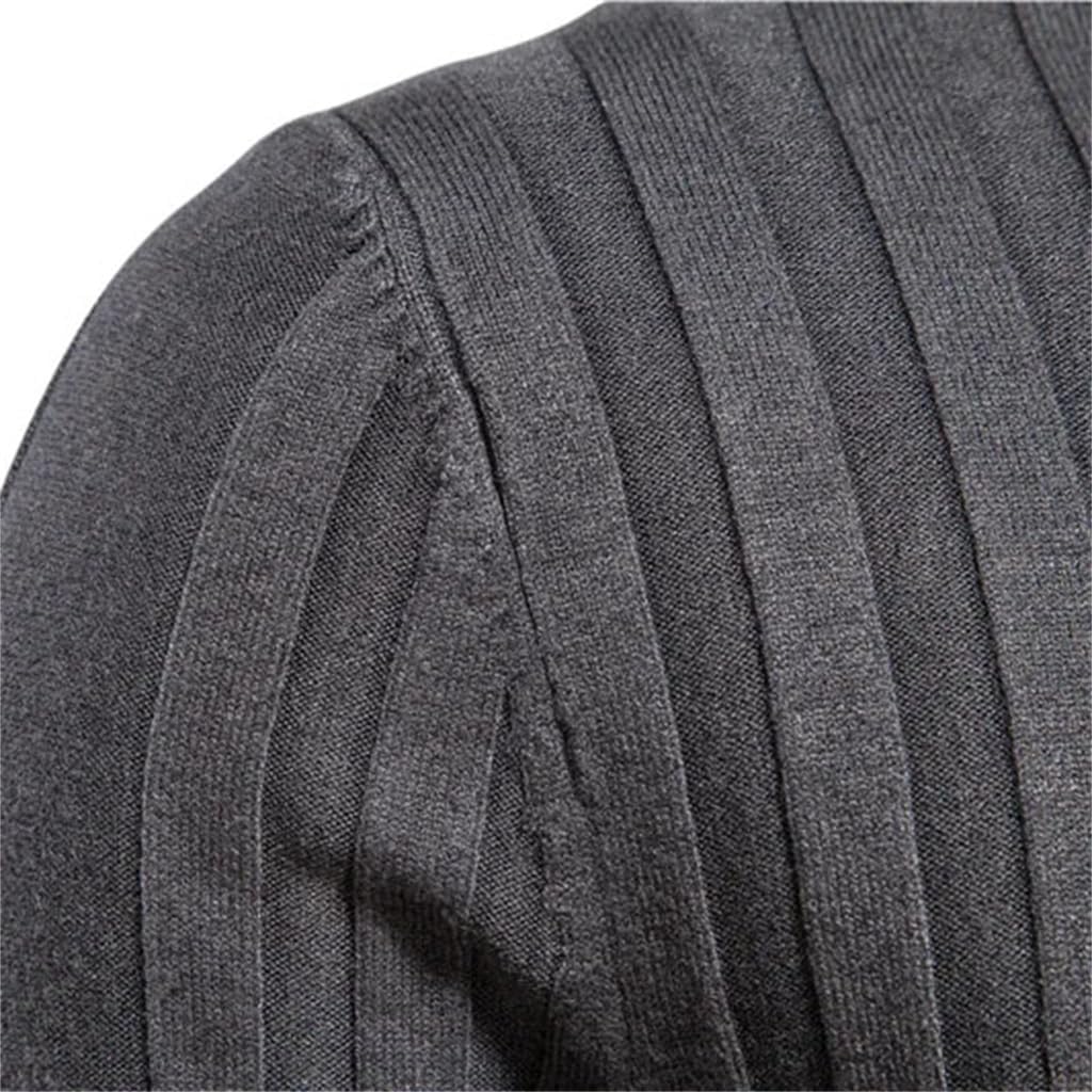 Slim Pullover Round Neck Men's Casual Basic Paragraph Warm Striped Sweater Men's Winter Sweater Male