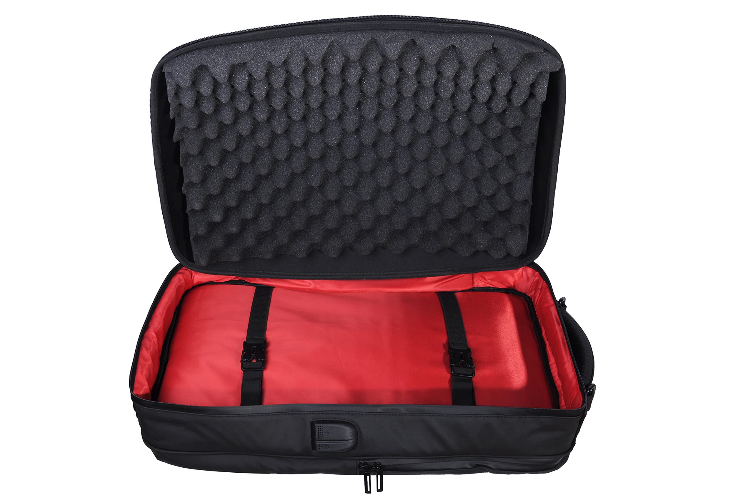 Walkasse DJBAG Hard Backpack DJBAG Hard Backpack résistant aux Chocs pour contrôleurs 2 canaux, Noir, Sac à Dos Urban DJ