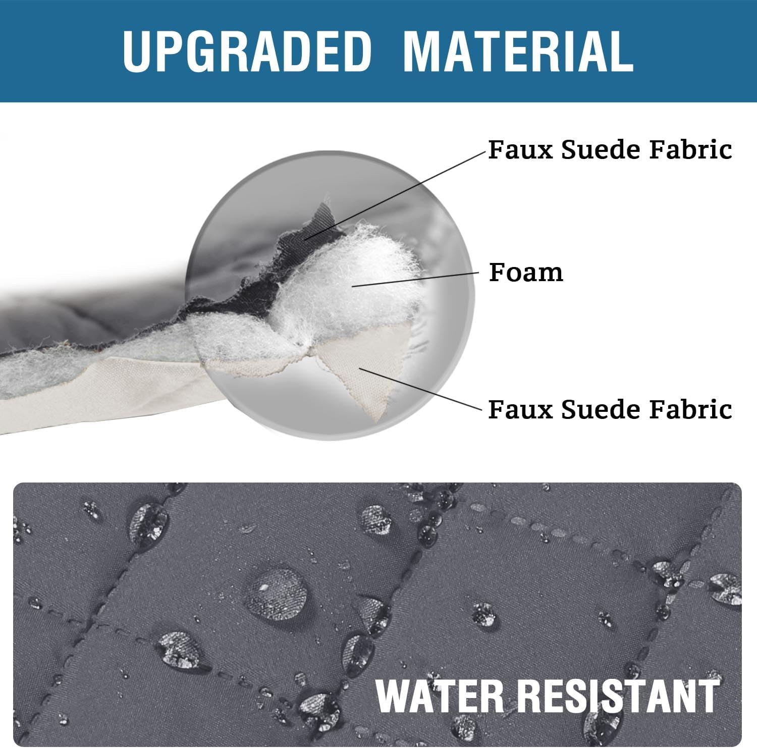 2 Pack Water Resistant Armrest Covers for Chairs and Sofas Couch Arm Covers for Sofa with 3 Pockets for Phone Sofa Arm Protector for Pets, Cats (Gray)