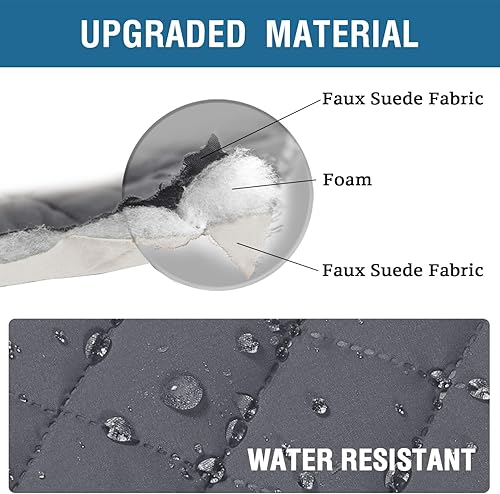 Miniatura 6 de H.VERSAILTEX Fundas de sofá resistentes al agua para reposabrazos para sofá, soporte de control remoto, organizador de reposabrazos para revista,