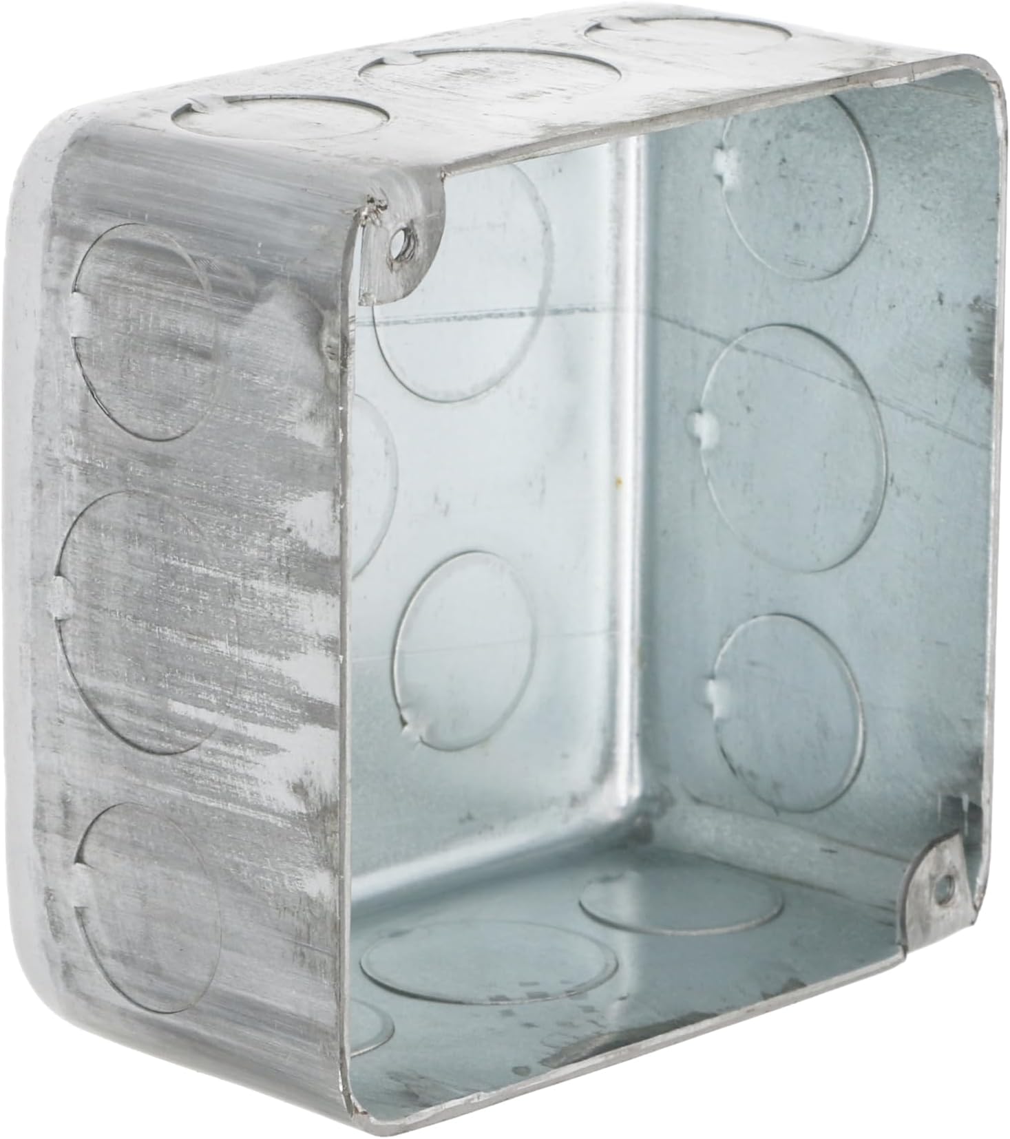 Hubbell-Raco 239 Drawn 2-1/8-Inch Deep Square Plenum Electrical Box with (8) 1/2-Inch & (4) 3/4-Inch Side Knockouts, 4-Inch by HubbellRaco