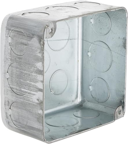 Hubbell-Raco 239 - Caja Plenum cuadrada de 4 pulgadas, Eleven 12 y cinco 34 pulgadas, dibujada, 2-18 pulgadas de profundidad, gris