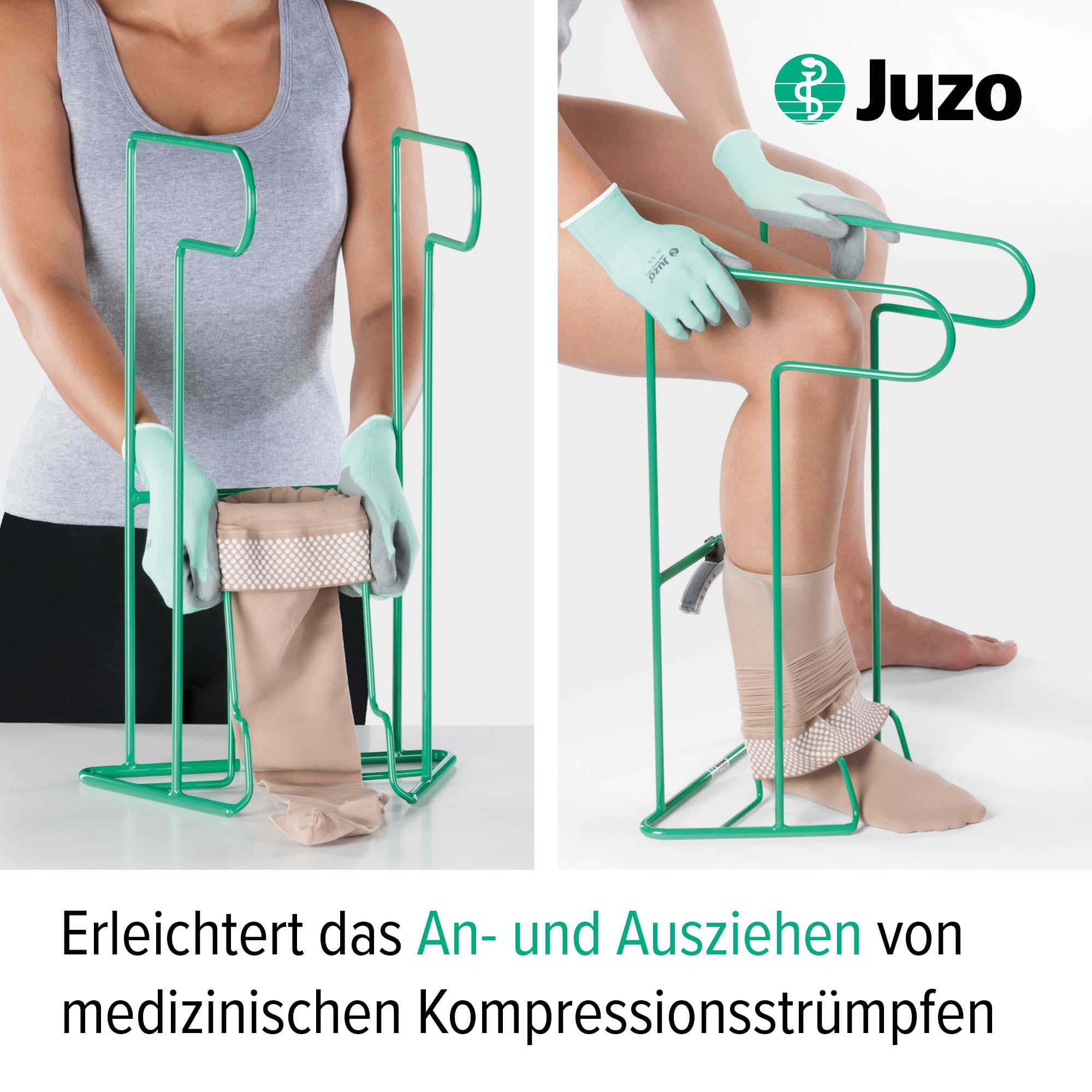 Juzo Easy Fit, Aus- & Anziehhilfe für Kompressionsstrümpfe mit & ohne Fußspitze, praktische Hilfe zum Ausziehen & Anziehen von Kompressionsbekleidung bei eingeschränkter Mobilität