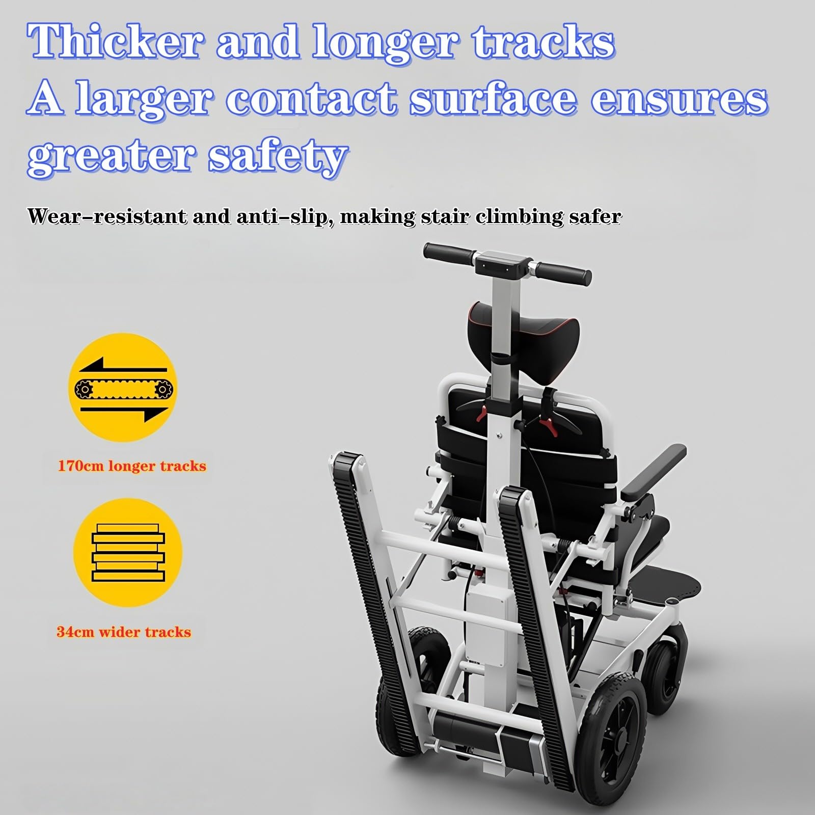 Sedia A Rotelle Elettrica Con Saliscale, Dispositivo Intelligente Per Salire Le Scale, Ausilio Completamente Automatico Per Salire Le Scale,Per Persone Disabili E Anziane.