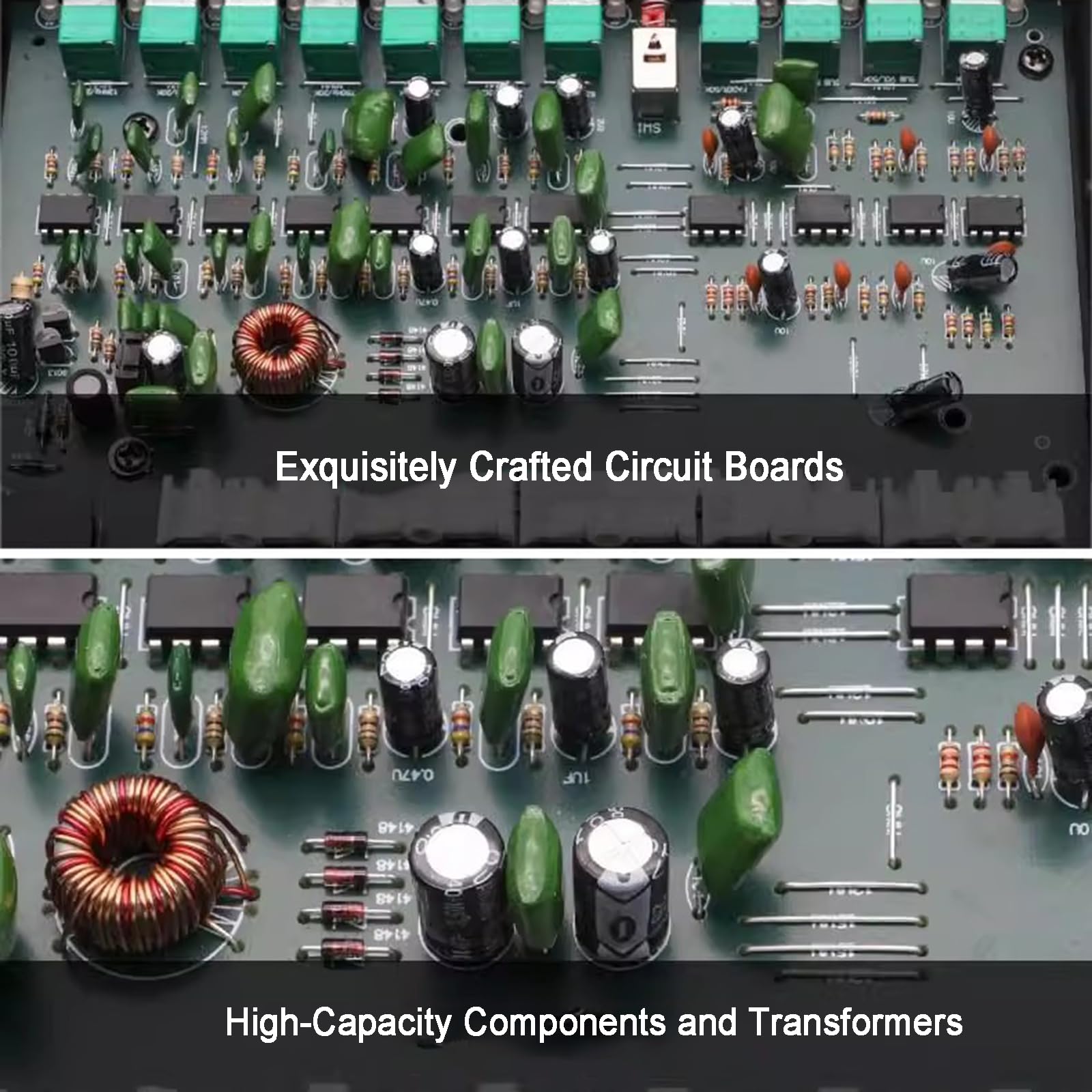 Ecualizador gráfico de 9 Bandas, preamplificador estéreo de Alta fidelidad con Ajuste de Ganancia y Salidas Frontal, Trasera y Subwoofer