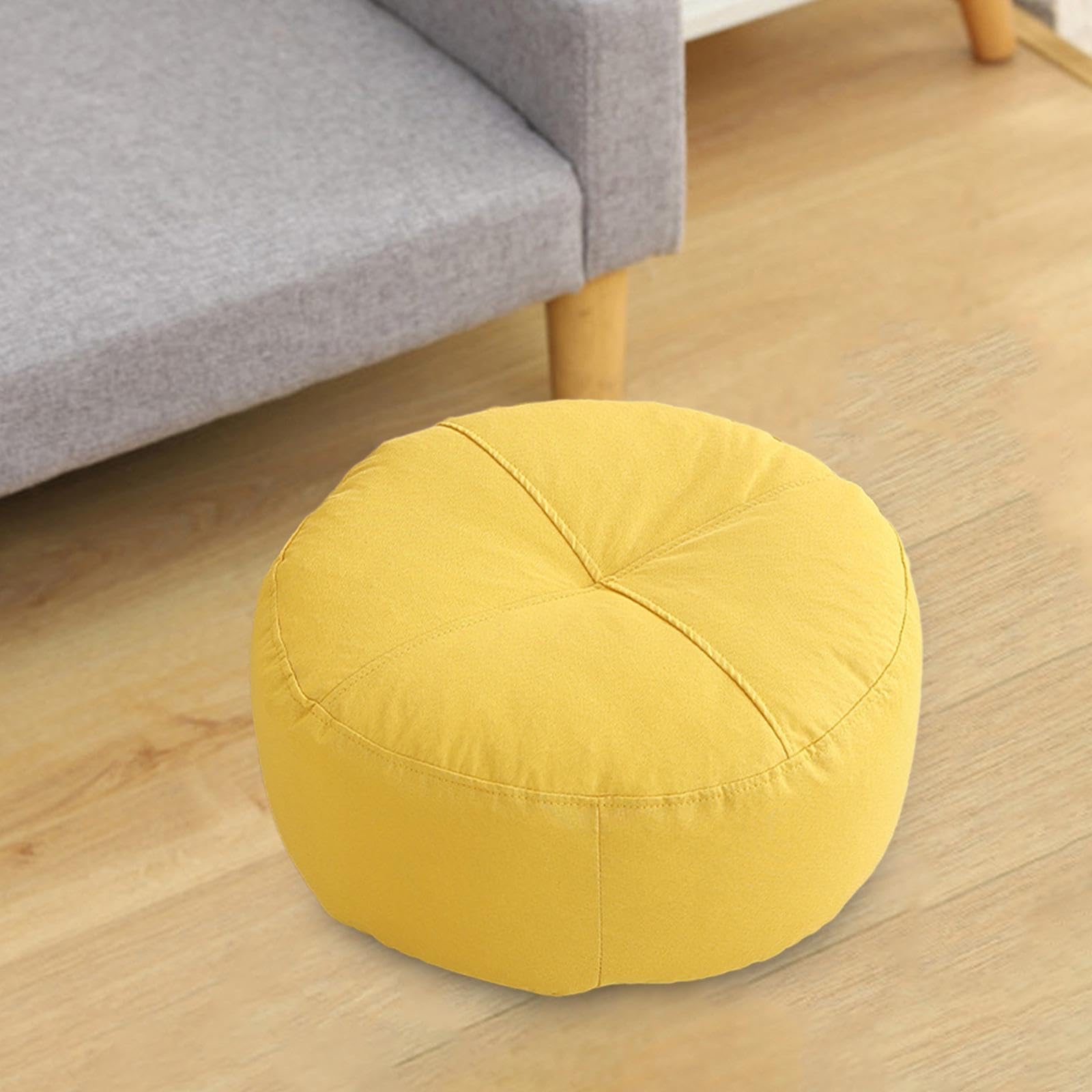 Baoblaze Rundes Bodenkissen, Meditationskissen, stützendes Bodenkissen, Sitzkissen für Yoga, Sofa, Wohnzimmer, Innenbereich, Arbeitszimmer, Gelb