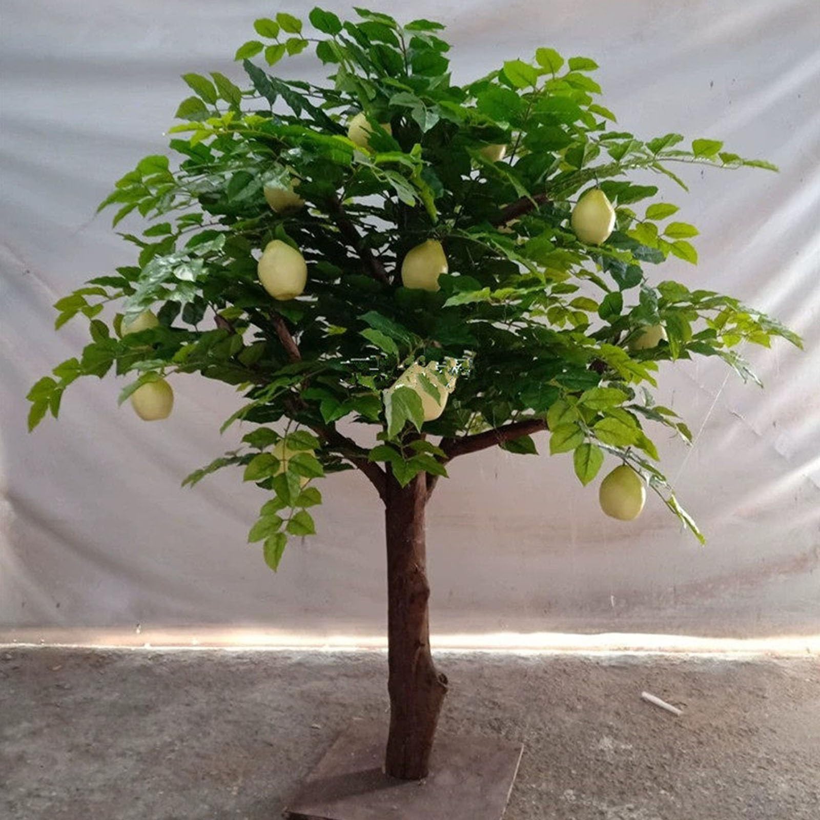 Fake Tree with Yellow Fruits, Fake Citrus Tree for Indoor Home Office, for Home Office Decor Housewarming(7M)