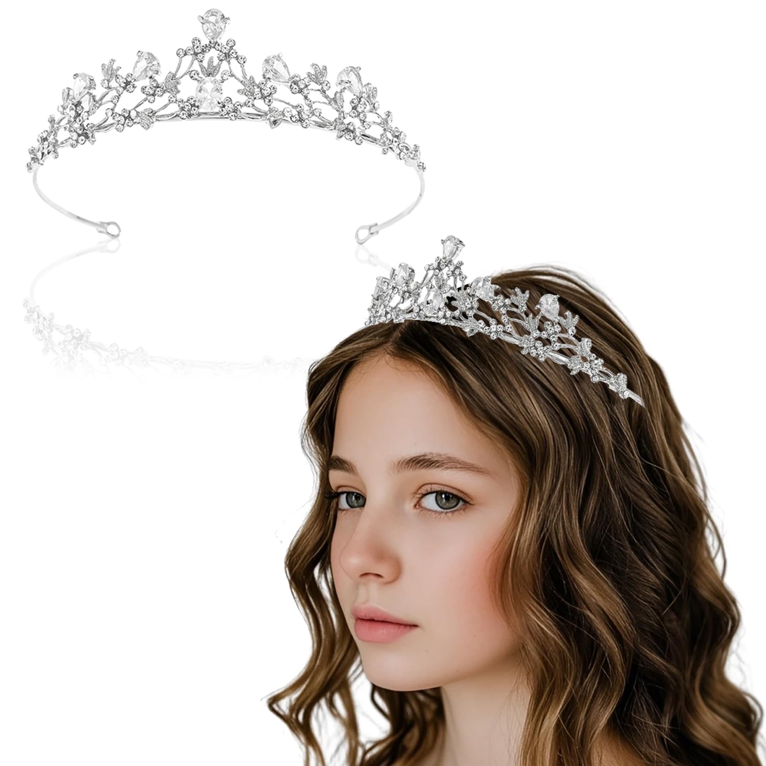 Tiarakroon voor dames, tiara voor verjaardag, balfeest