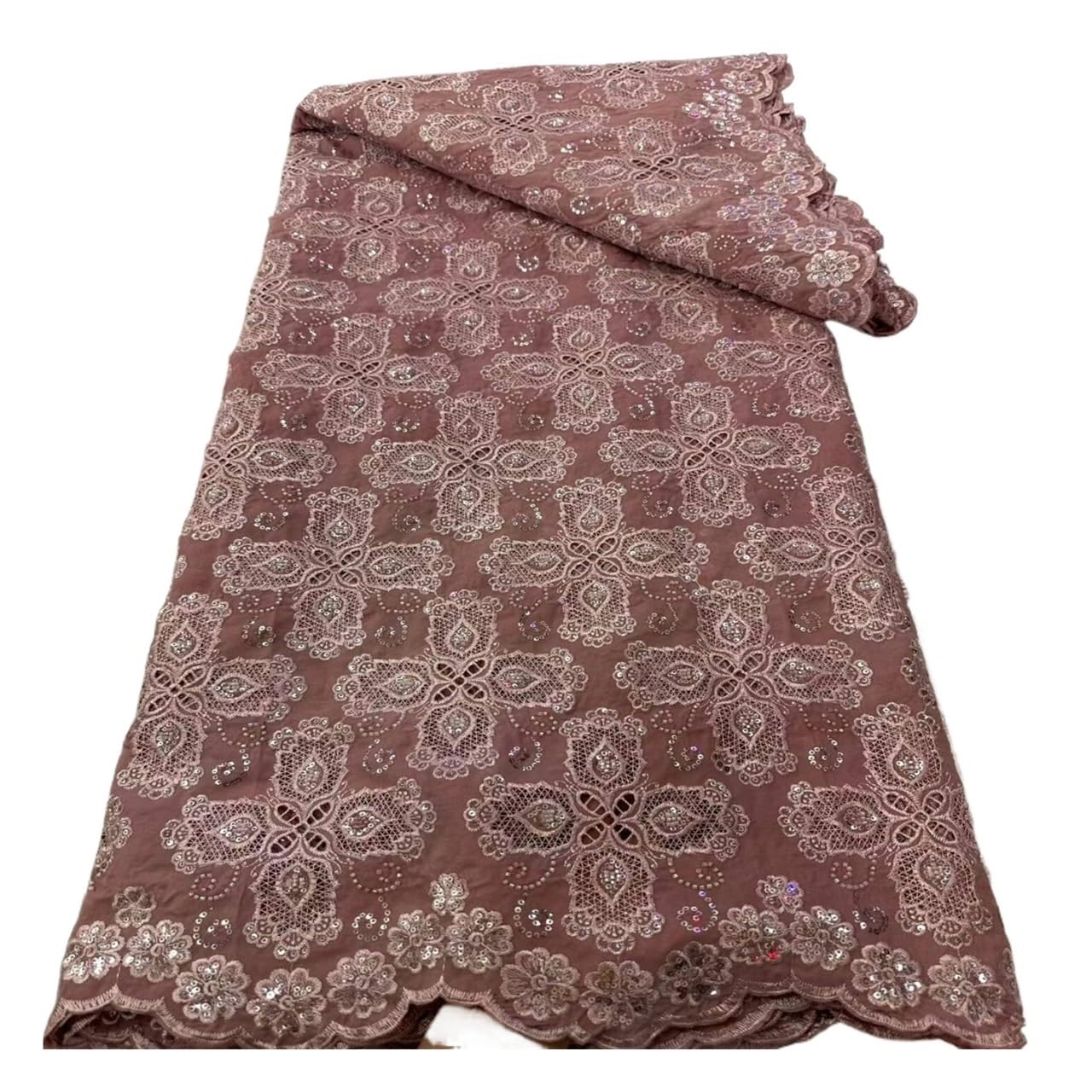 Tissu en dentelle Guipure, matériel de robe à paillettes géométriques, 5 mètres