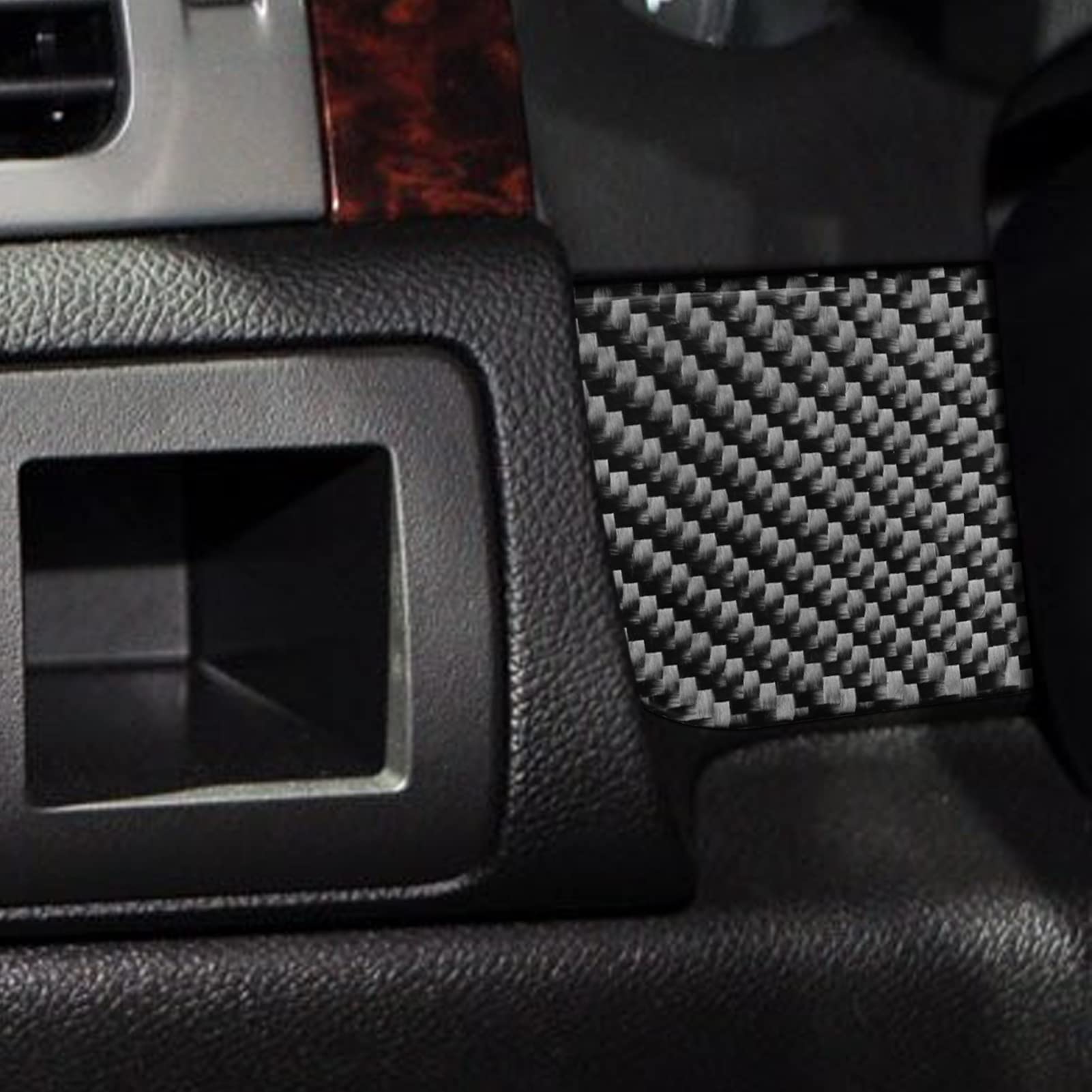 PJFUS Real Premium Black Carbon Fiber Sticker Car Dashboard Speedometer Lower Panel Cover Trim Compatible with Chevrolet Avalanche/Silverado LTZ 2007-2013 Auto Interior Decoration Accessories