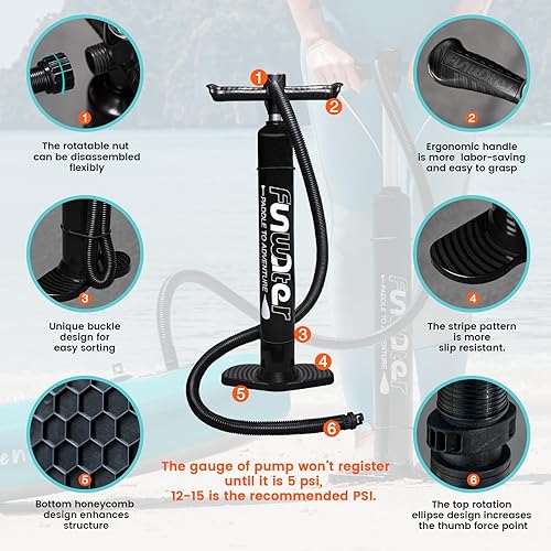 Vista 20 de FunWater Inflatable Stand Up Paddle Board with Premium SUP Paddleboard Accessories, Anti-Slip EVA Deck, 11'/10'6'' Paddle Boards for Adults & Youth