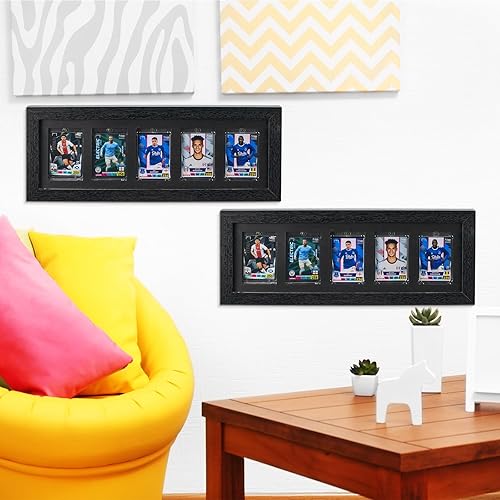 Miniatura 6 de Colarr 2 juegos de estuche de exhibición de tarjetas de béisbol con protección UV de 5 grados, marco de exhibición de tarjetas intercambiables,