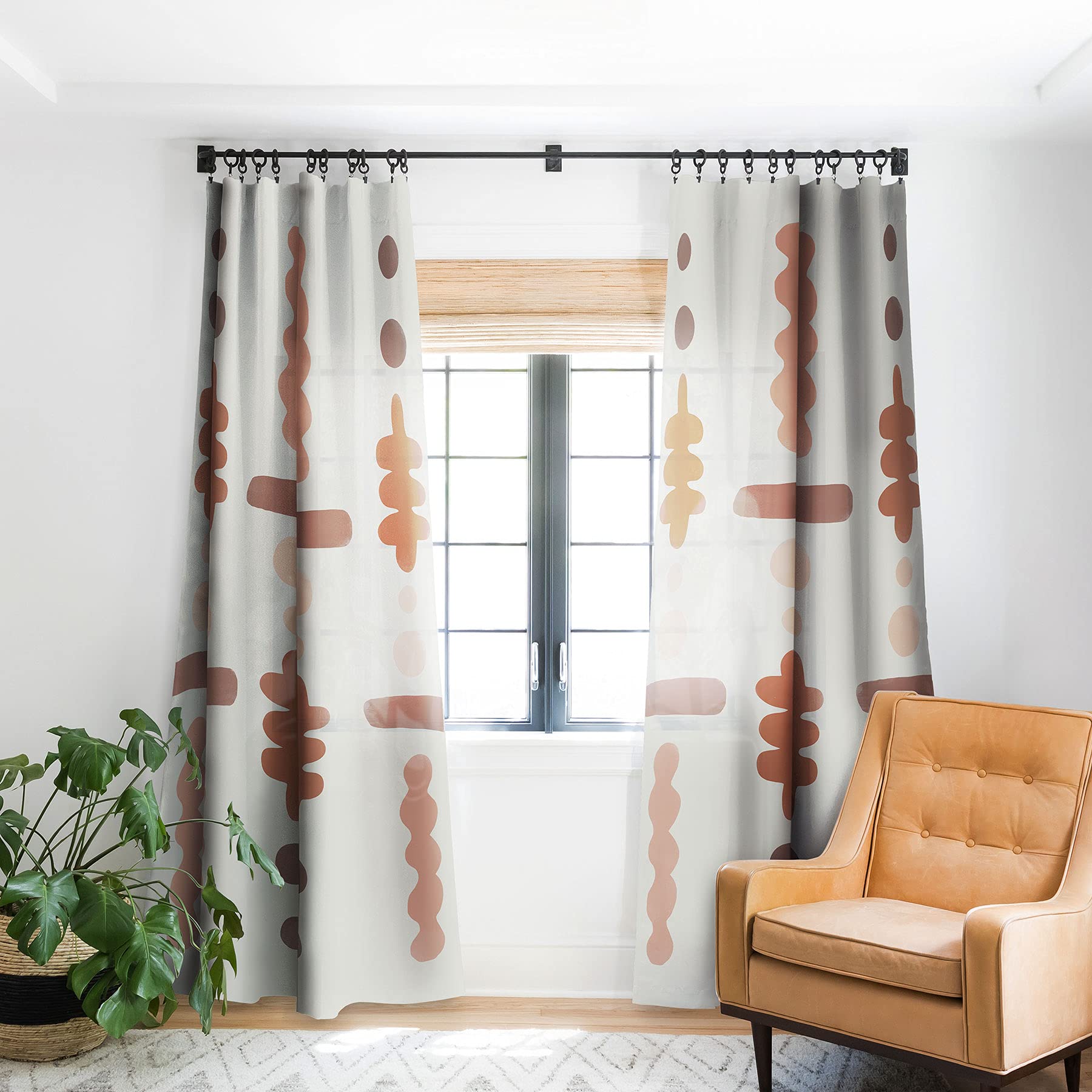 Deny Designs 2021 Blackout Window Curtain, 50" x 120", Bohomadic.Studio Botanical Garden Elements 3