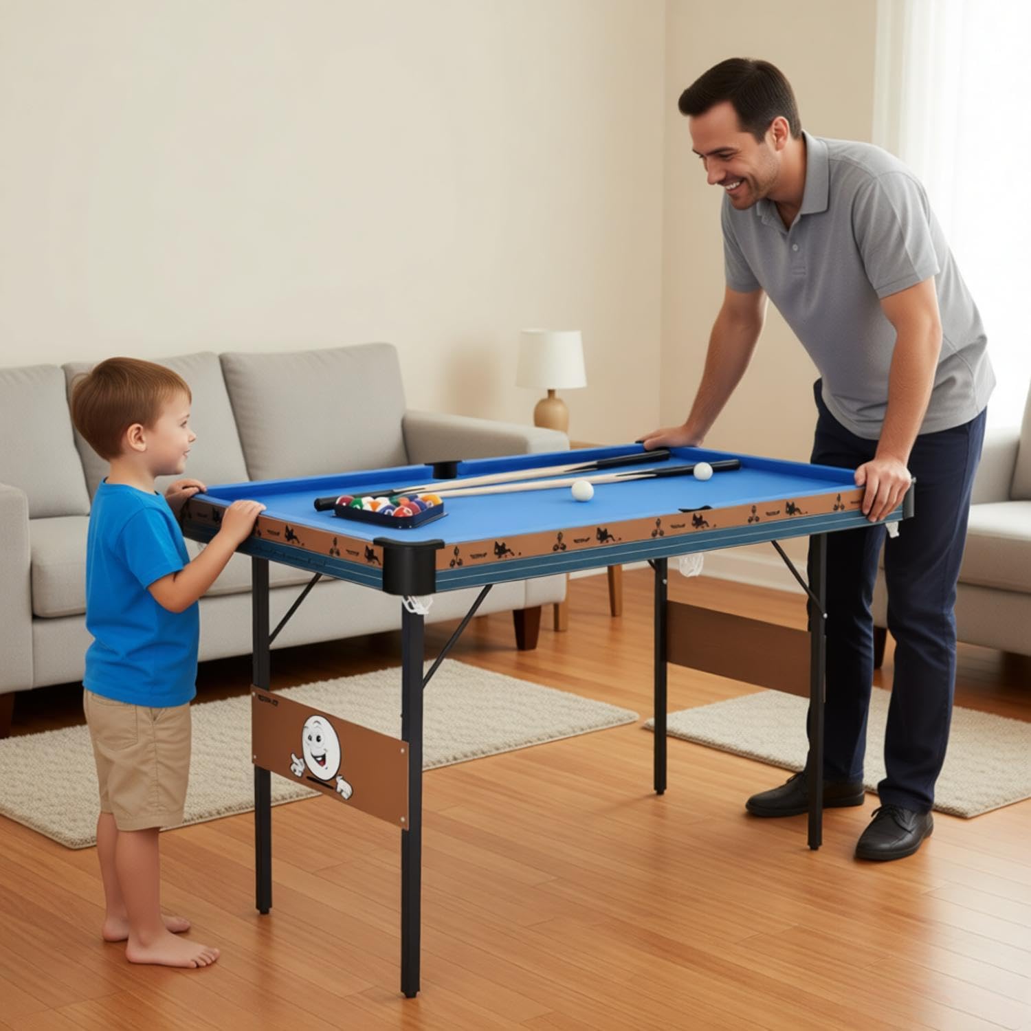 OYE Mesa de juegos combo 3 en 1 de 55 pulgadas, mesa de billar/billar plegable, mesa de hockey, mesa de ping pong con todos los accesorios