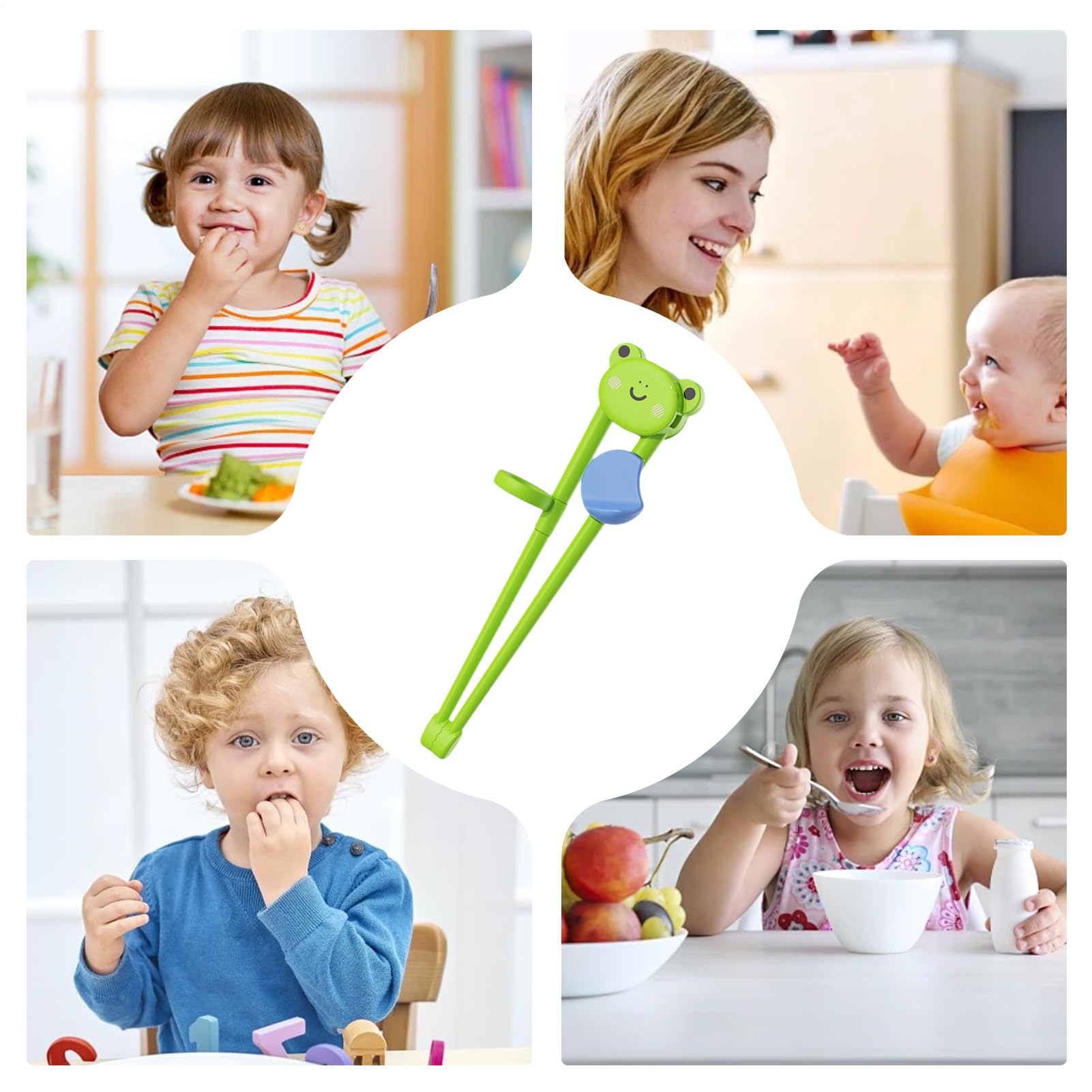 Bacchette Da Allenamento Per Bambini - Con Anelli Assistenti, Design Cartoon Animali - Foto 7