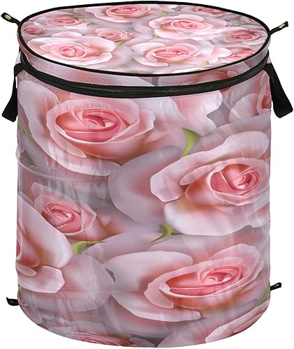 bag accessories collapsible storage containers for toys for clothing Beautiful Romantic Realistic Pink Roses Flower,cesto para ropa sucia disponible en Yaxa Venezuela
