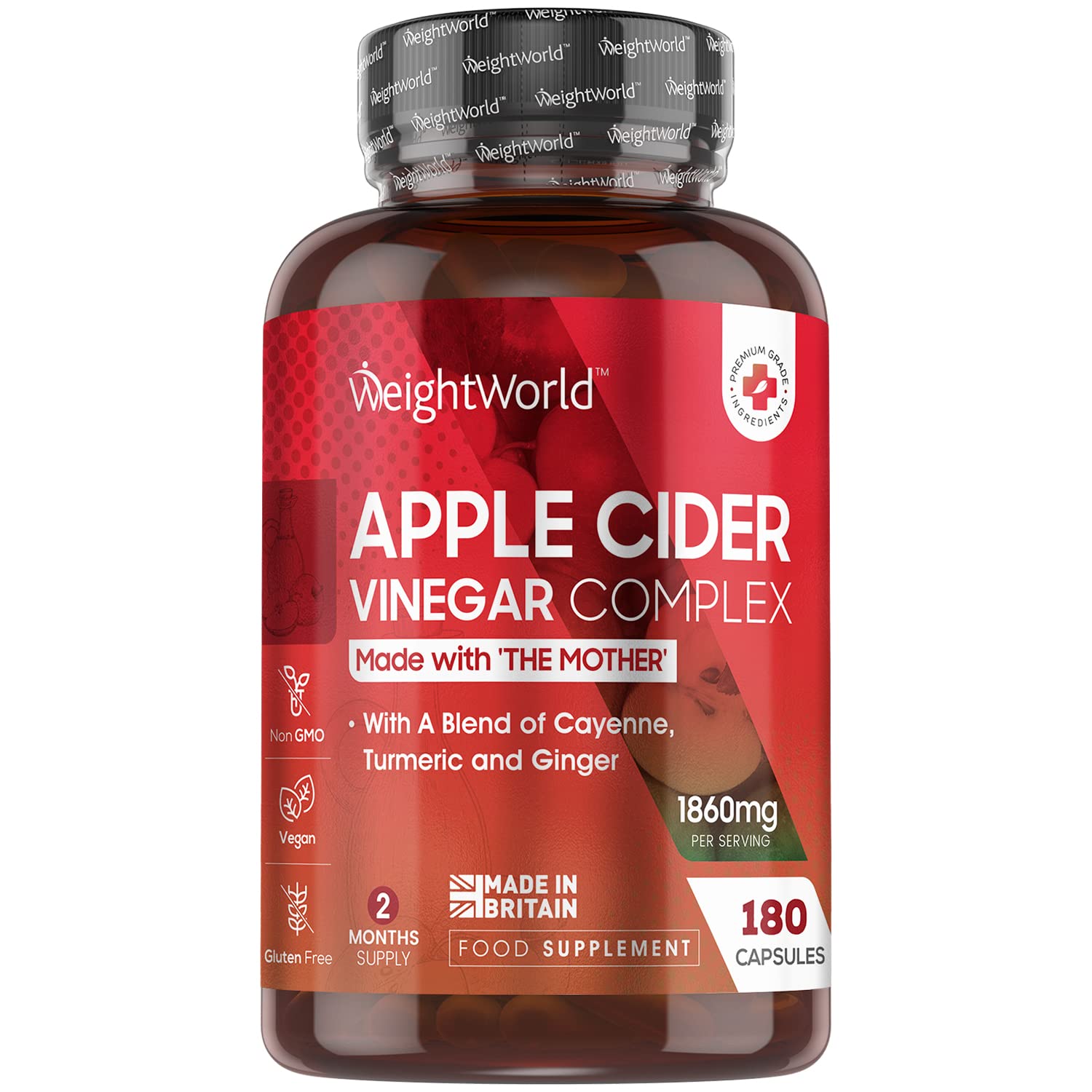 Buy Apple Cider Vinegar with Mother 180 High Strength Apple Cider