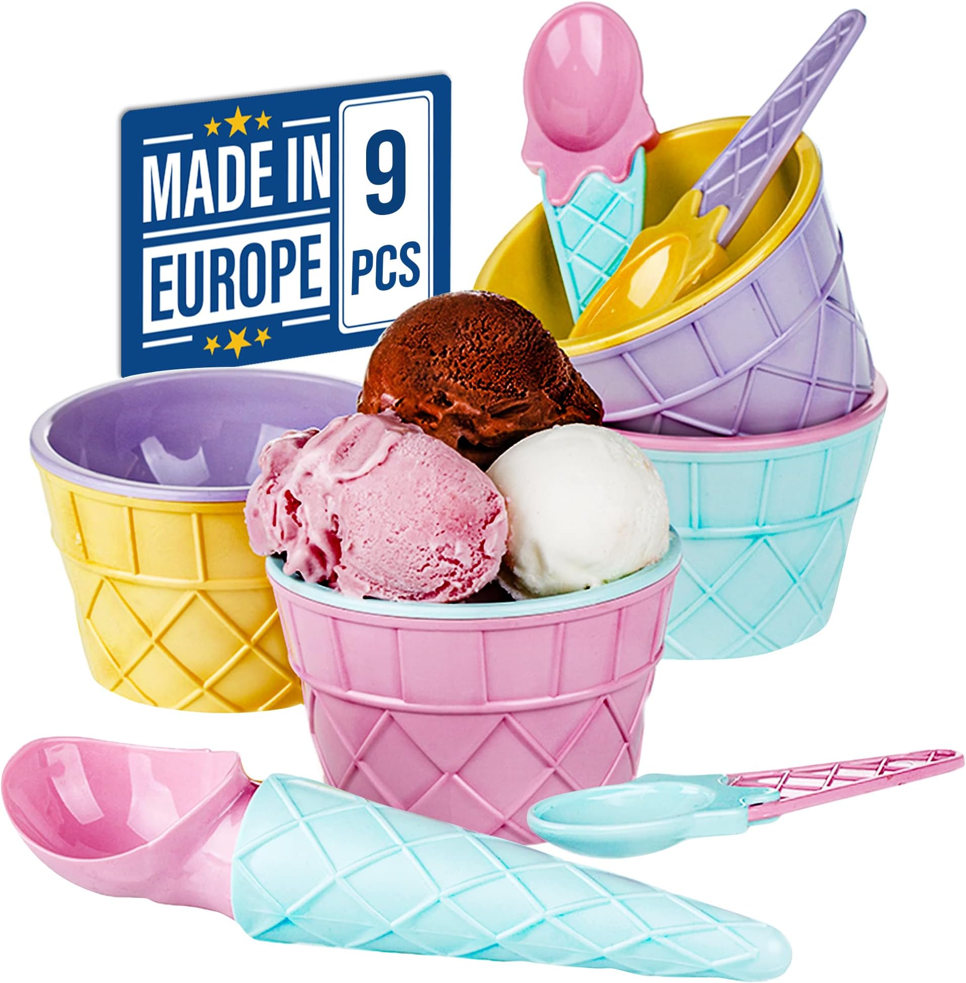 CRYSTALIA Ice Cream Dessert Sundae Bowls