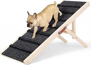 Dog Ramp for Bed, Car Ramp, Folding Pet Ramp, Dog Stairs, Cat Ramp, Portable Dog Steps Suitable for Elevated Surface Between 15"-22" for Small and Medium Dogs