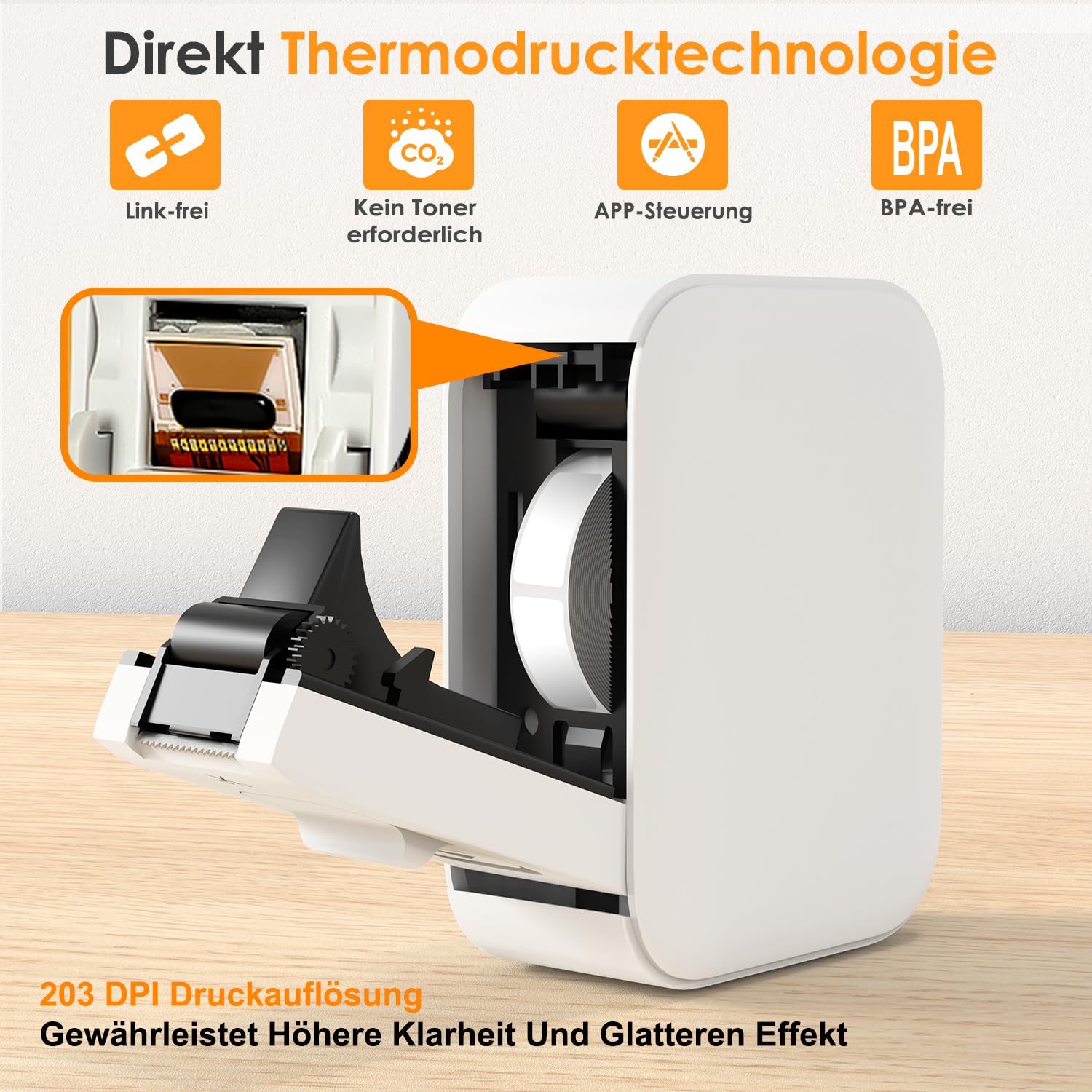 AOZHBO Bluetooth Etikettendrucker Ini Beschriftungs Produktbild-Vorschau 7