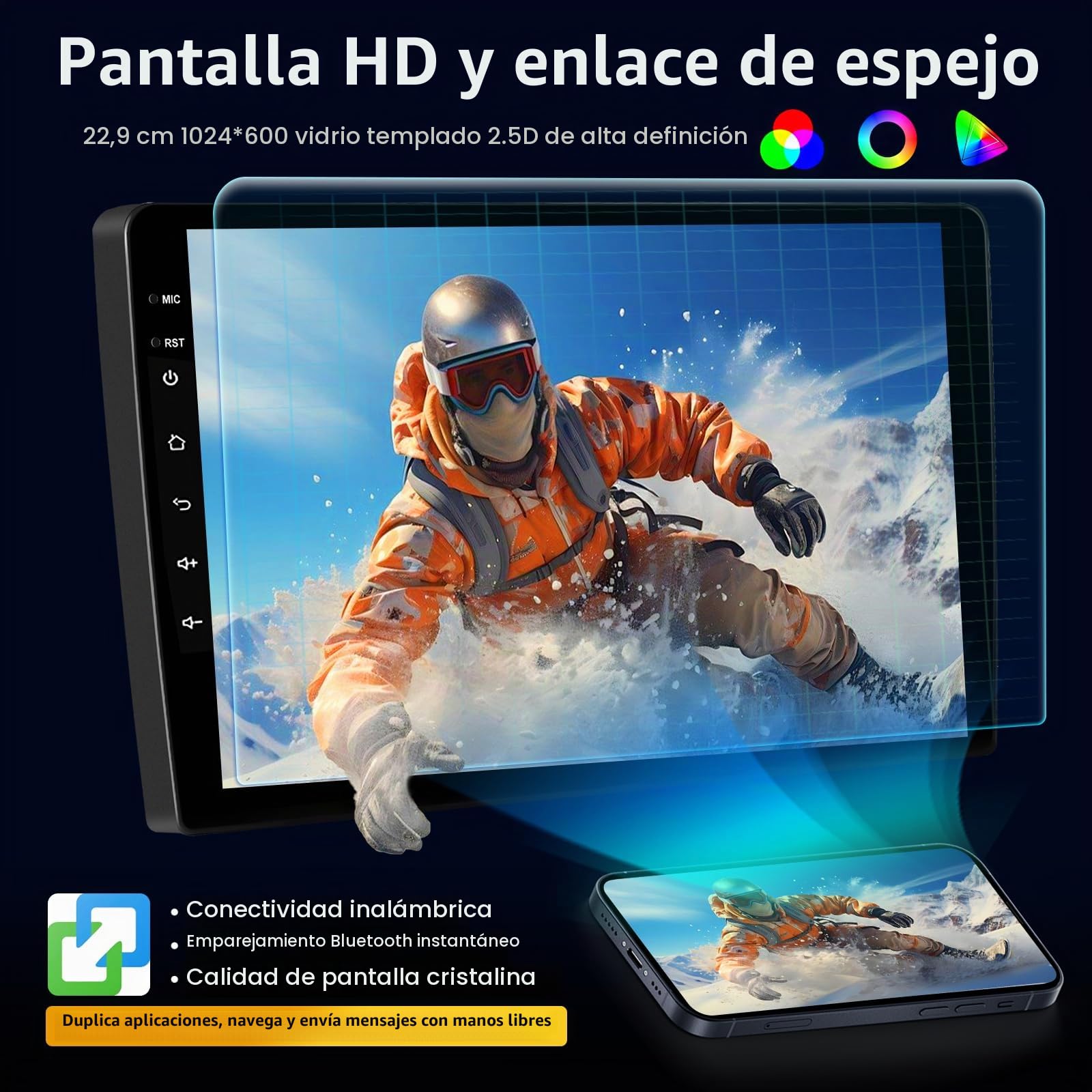 Radio de Coche Android para Opel Corsa D, Astra H, Zafira B, Meriva A/B, Vivaro, Combo, Tigra TwinTop, CarPlay Android Auto inalámbrico, GPS, DSP, WiFi, Plug & Play + Cámara Trasera