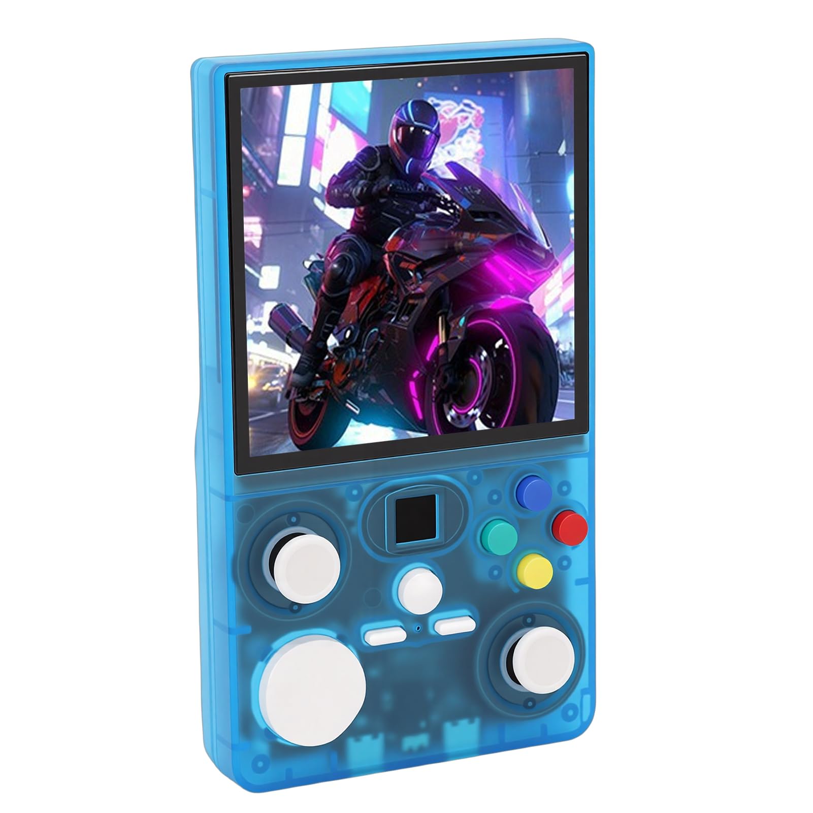 EMUKOEP Console di Gioco Portatile con Doppio Joystick con Schermo MIPI HD da 4 Pollici, Operativo Open Source Vasta Libreria di Giochi (128G)